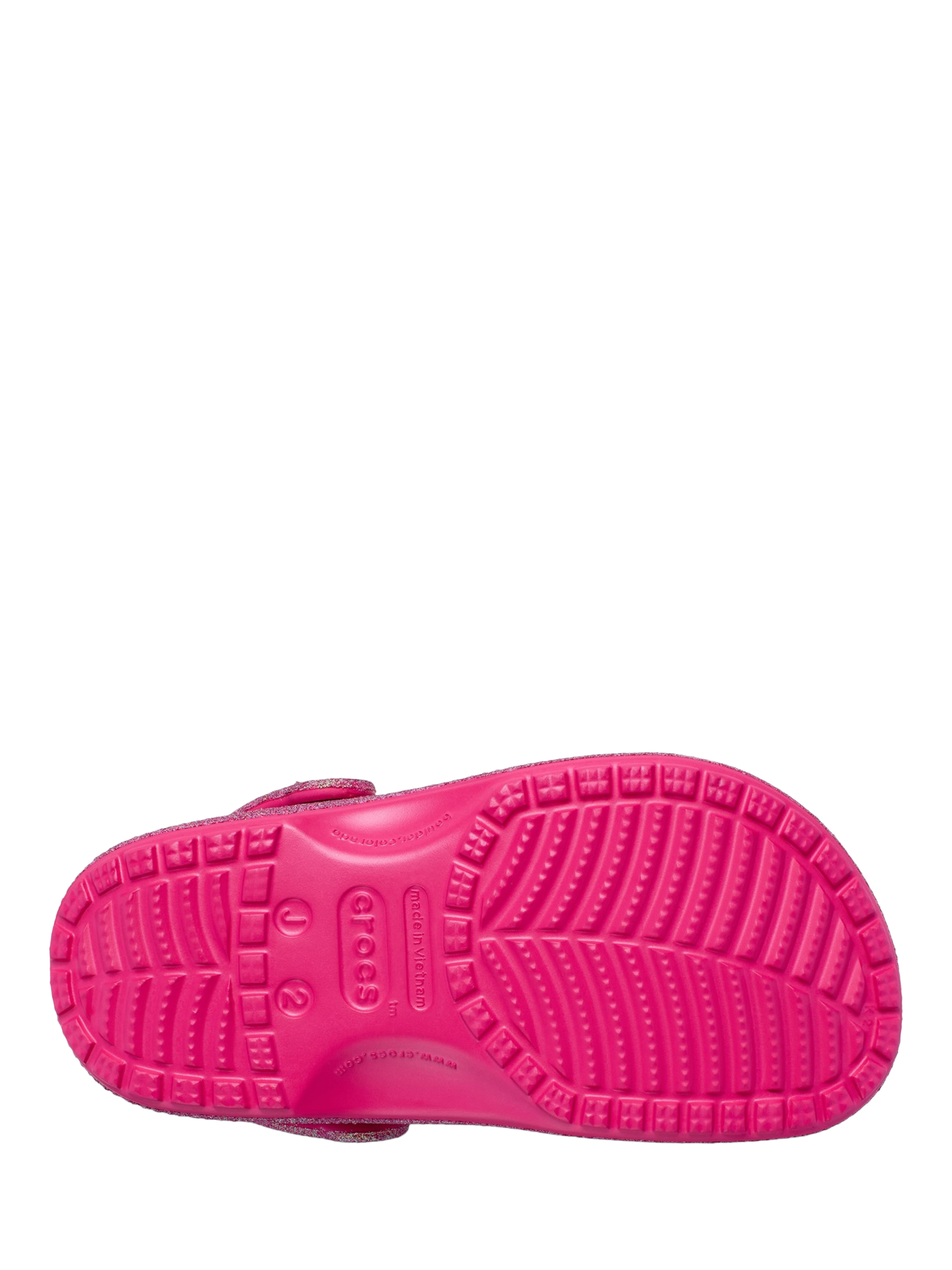 Product image 5 of 6, which shows Crocs Kids' Classic Glitter Clogs, Dragon Fruit, 11 Jnr