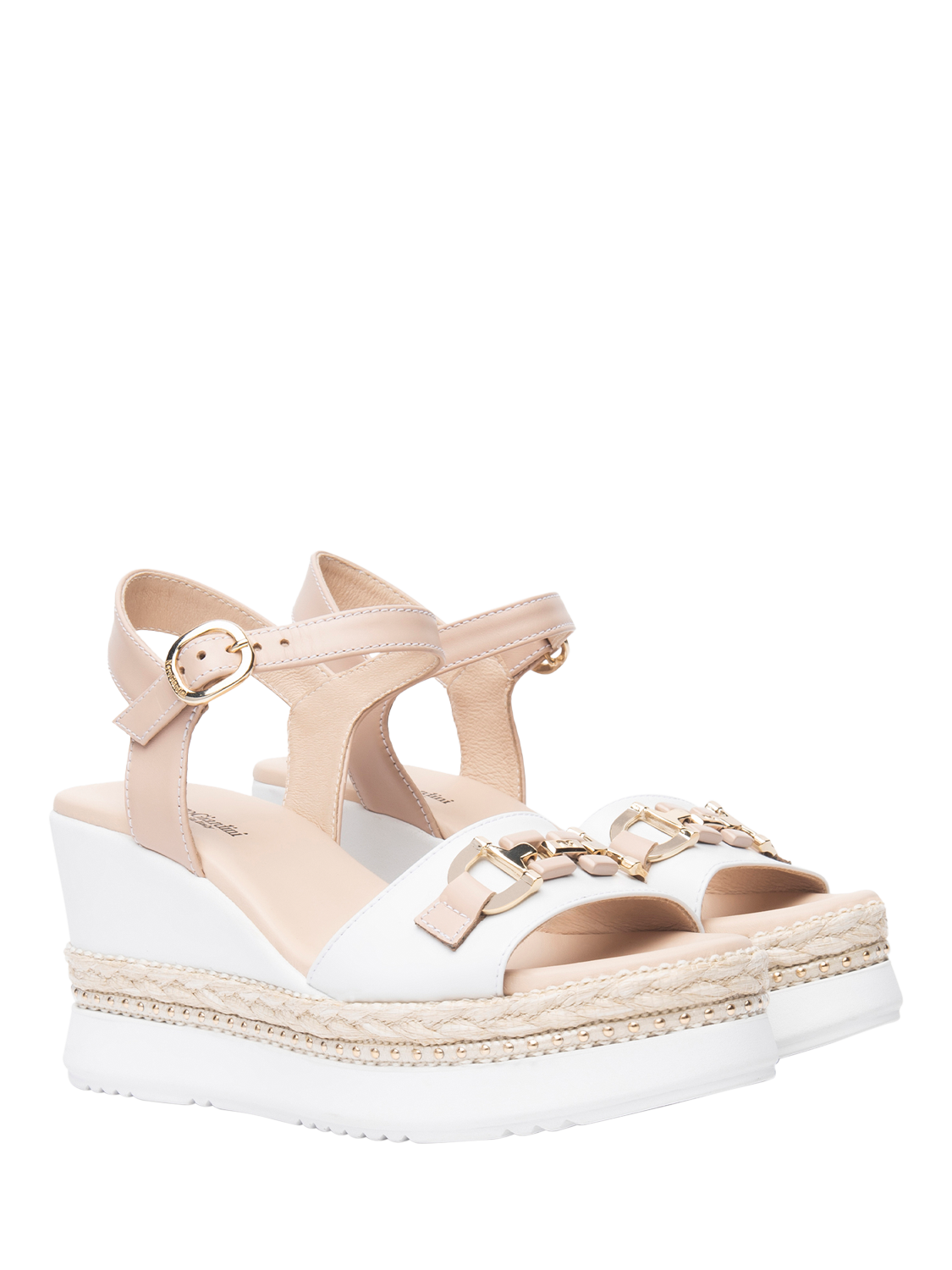Product image 2 of 4, which shows NeroGiardini Bagheria Wedge Heeled Sandals, Light Pink, 4