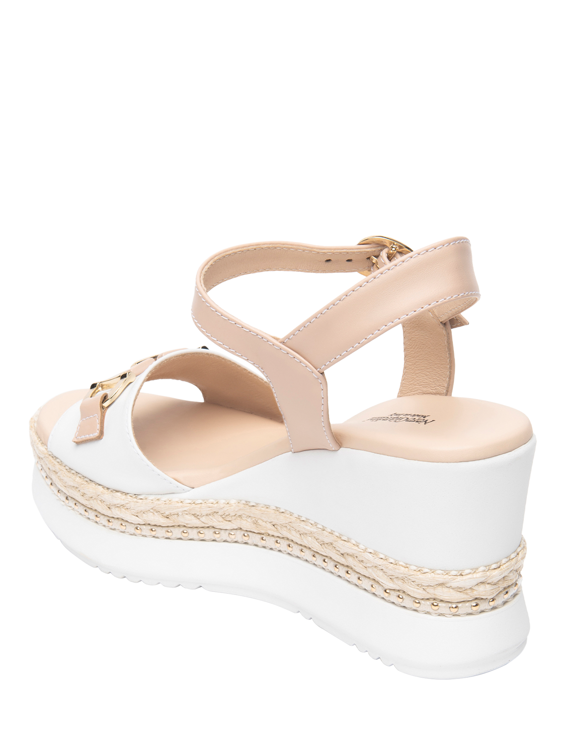 Product image 3 of 4, which shows NeroGiardini Bagheria Wedge Heeled Sandals, Light Pink, 4