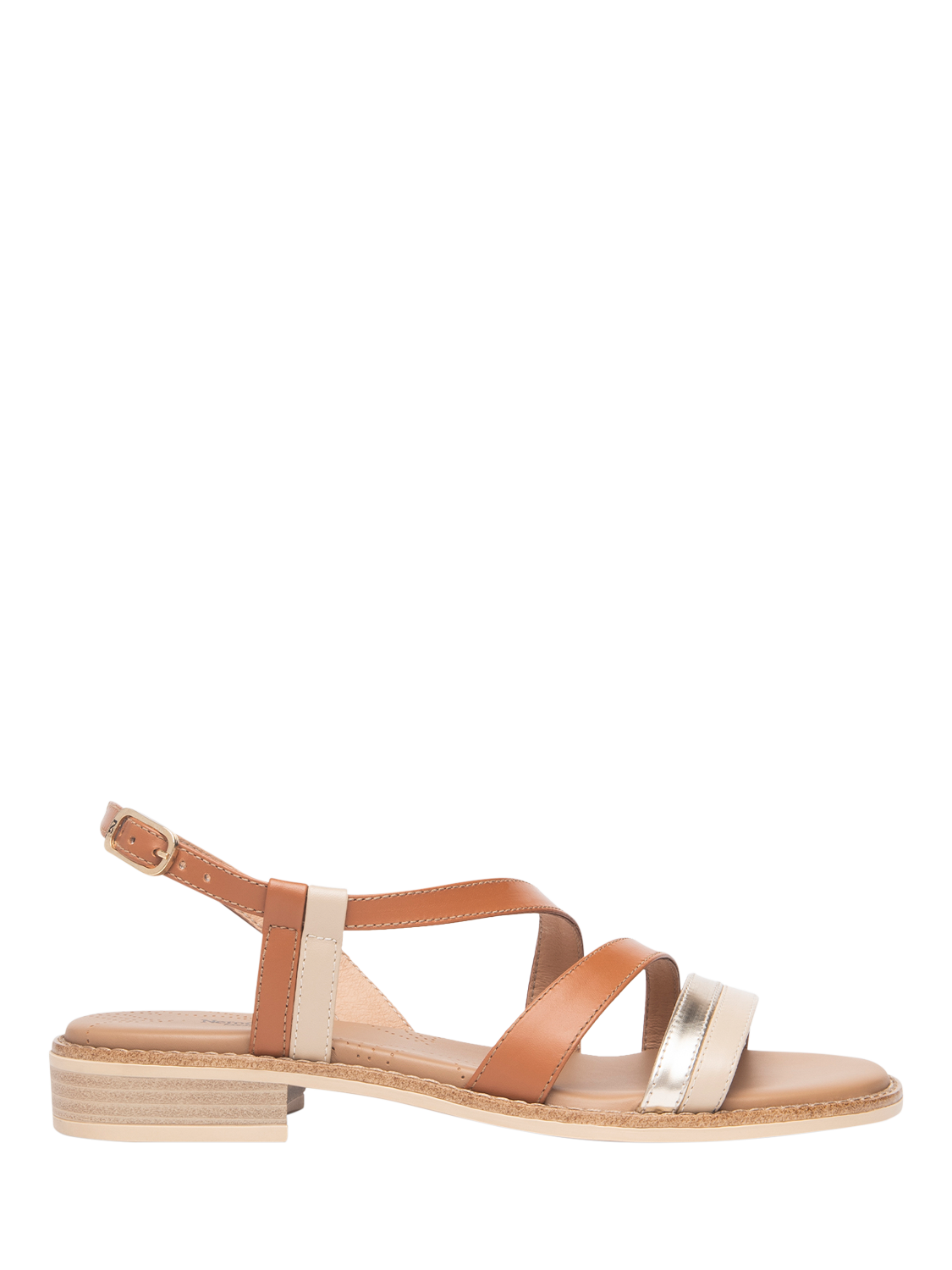 Product image 1 of 4, which shows NeroGiardini Beverino Leather Sandals, Tan, 3