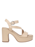 NeroGiardini Moena Leather Chunky Block Heeled Sandals