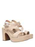 NeroGiardini Moena Leather Chunky Block Heeled Sandals
