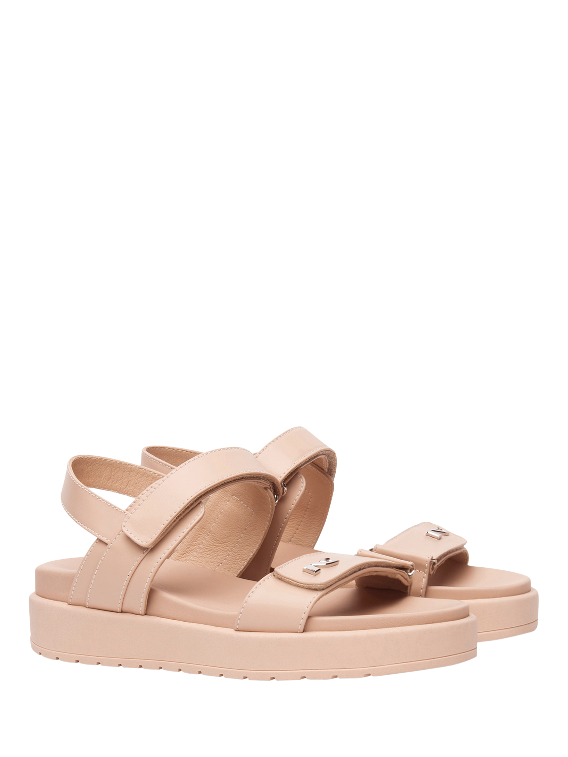 Product image 2 of 4, which shows NeroGiardini Pamplona Leather Strappy Sandals, Pink, 3