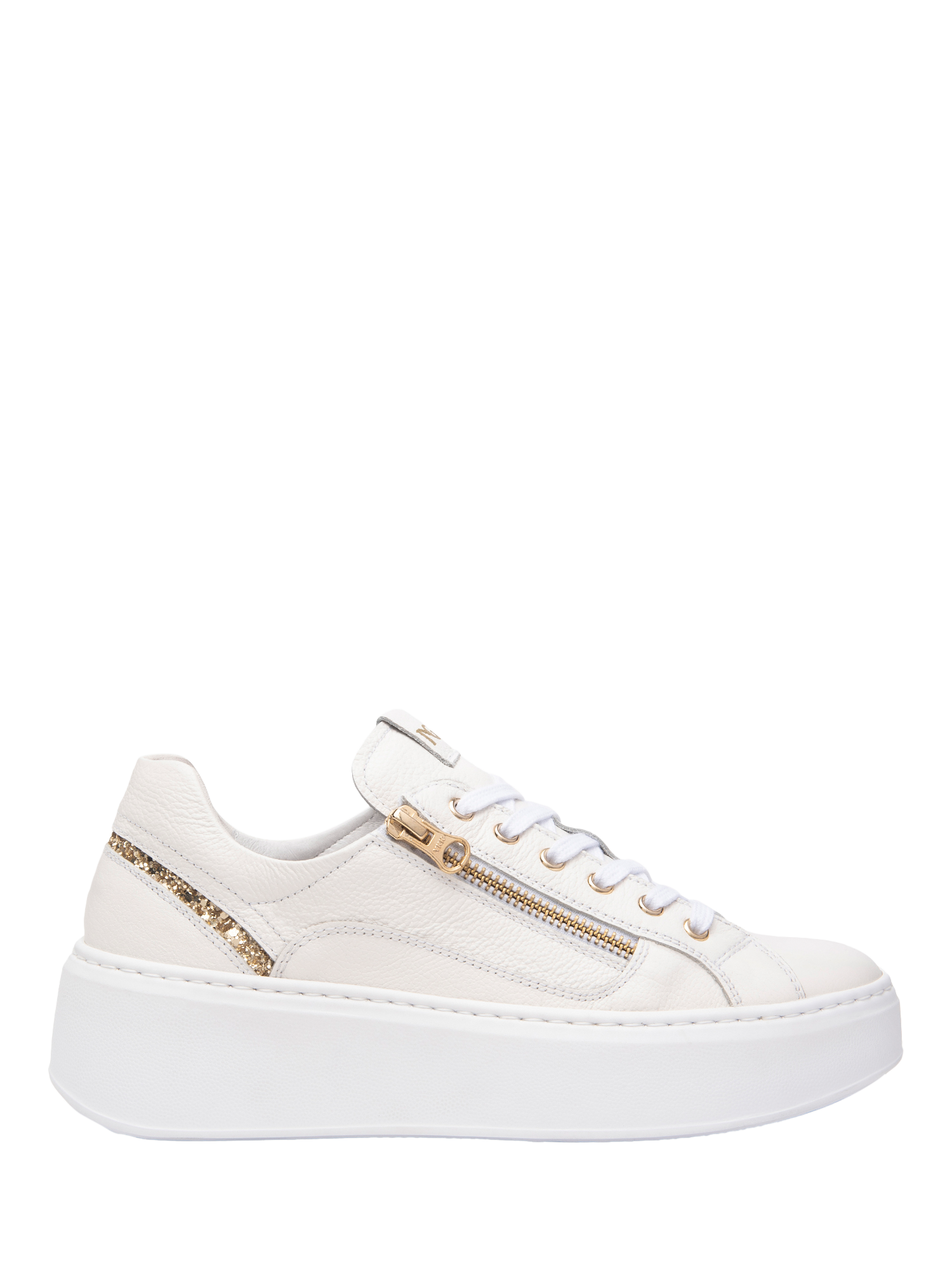NeroGiardini Guatemala Leather Chunky Platform Trainers, White