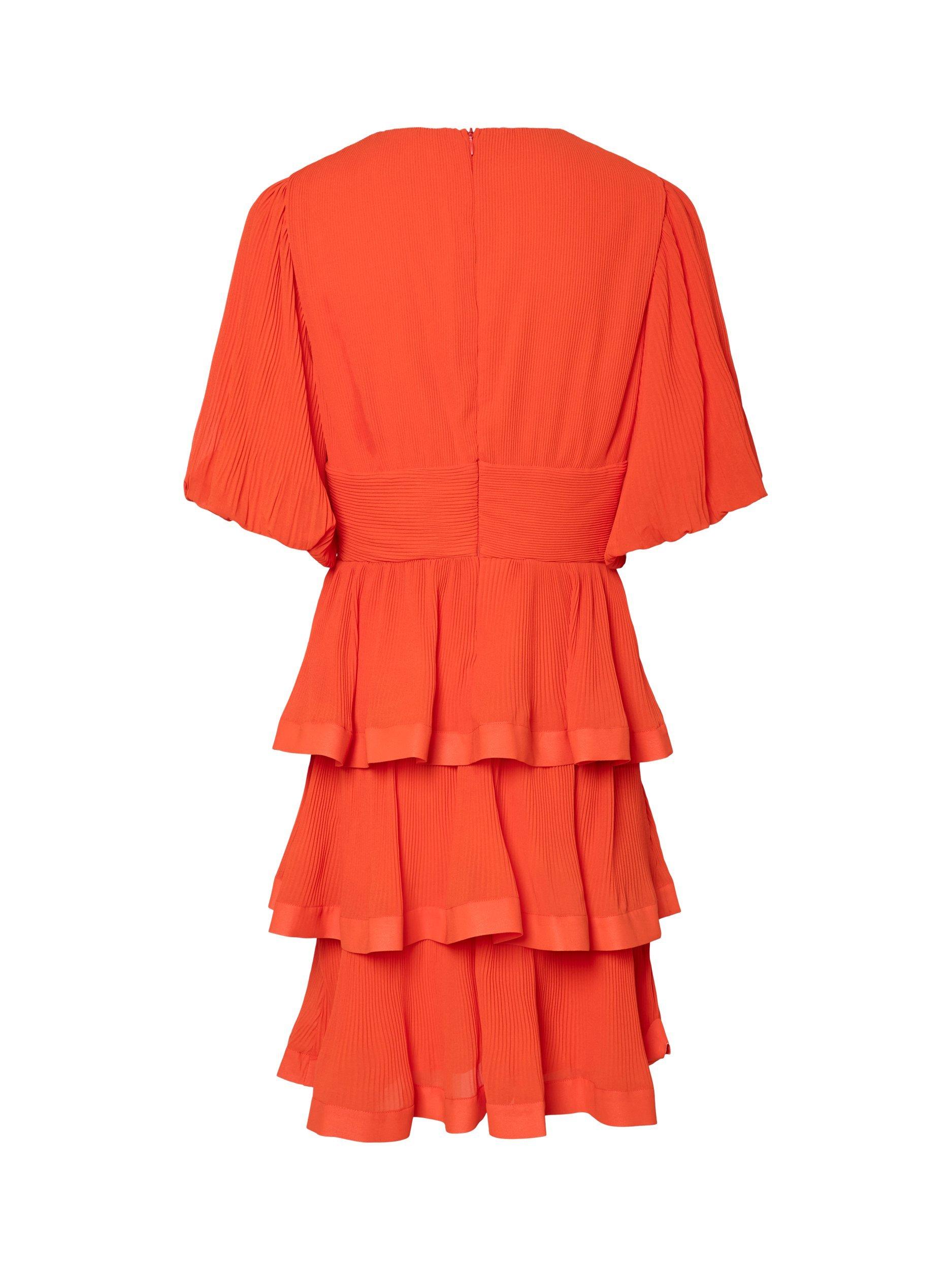 Product image 2 of 2, which shows YAS Plira Tiered Dress, Red, 8