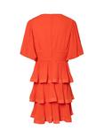 YAS Plira Tiered Dress, Red