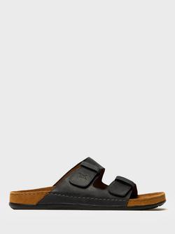 Rodd & Gunn Ranfurly Leather Slider Sandals, Navy