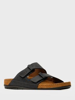 Rodd & Gunn Ranfurly Leather Slider Sandals - view 2, Navy