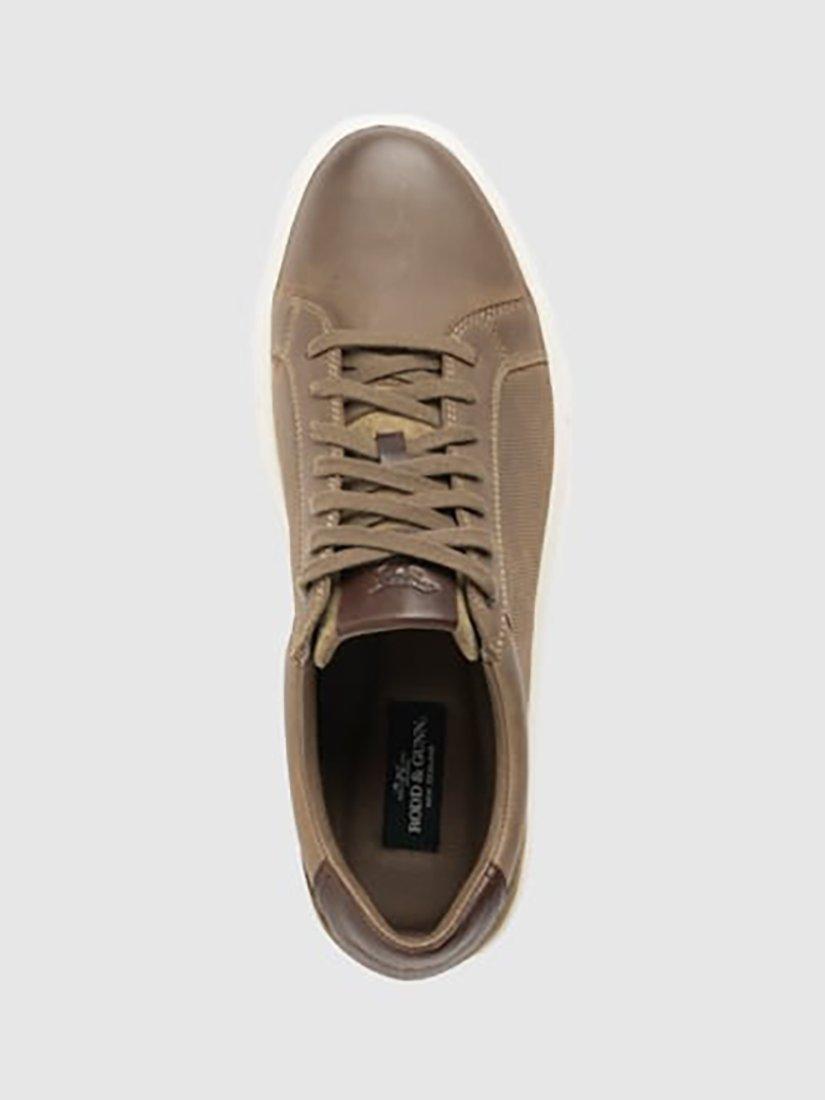 Product image 6 of 10, which shows Rodd & Gunn Transit Leather Lace Up Trainers, Sandstone, 6