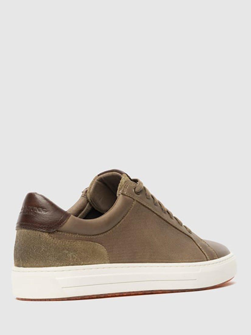 Product image 10 of 10, which shows Rodd & Gunn Transit Leather Lace Up Trainers, Sandstone, 6