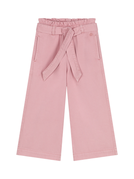Petit Bateau Kids' Wide Leg Trousers, Pink, Pink