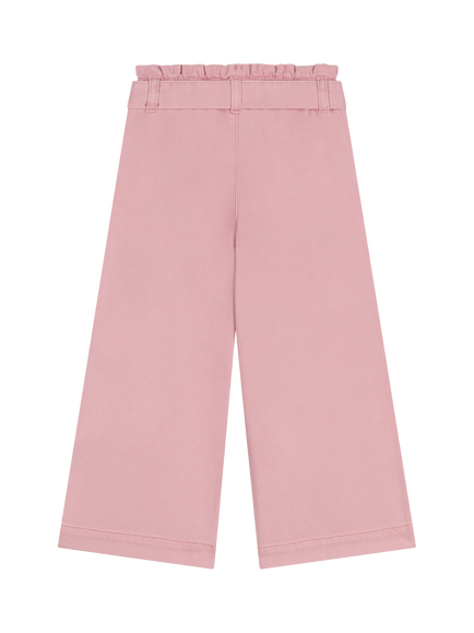 Petit Bateau Kids' Wide Leg Trousers, Pink - view 2, Pink