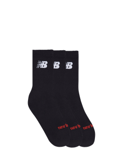New Balance Kids' Everyday Socks, Pack of 6, Caviar, Caviar