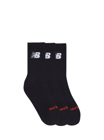 New Balance Kids' Everyday Socks, Pack of 6, Caviar, Caviar