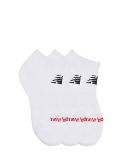 New Balance Kids' Everyday Trainer Socks, Pack of 6, Bright White, Bright White