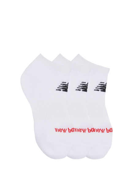 New Balance Kids' Everyday Trainer Socks, Pack of 6, Bright White, Bright White