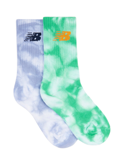 New Balance Kids' Tie Dye Socks, Pack of 2, Multi, Multi