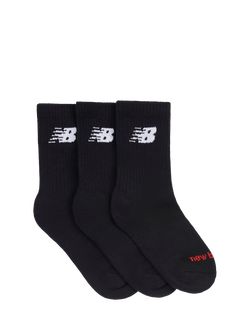New Balance Kids' Everyday Socks, Pack of 3, Black