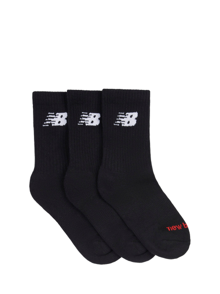 New Balance Kids' Everyday Socks, Pack of 3, Black