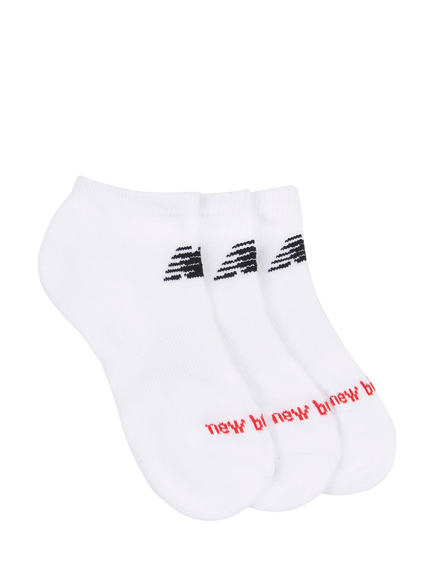 New Balance Kids' Everyday Trainer Socks, Pack of 3, White