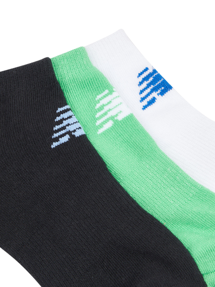 New Balance Kids' Trainer Socks, Pack of 3, Multi - view 2, Multi