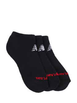 New Balance Kids' Everyday Trainer Socks, Pack of 3, Black