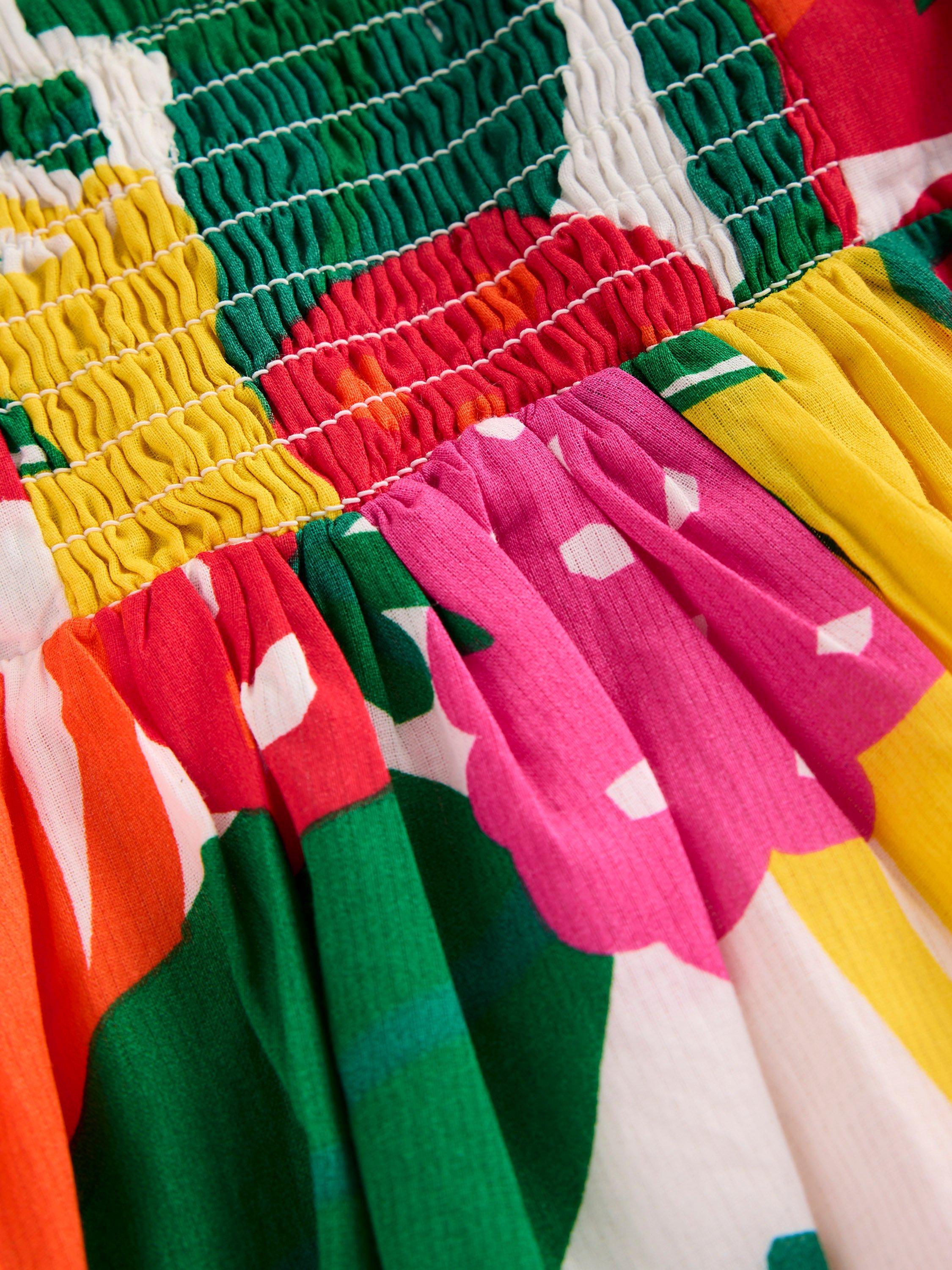 Product image 3 of 5, which shows Mini Boden Kids' Aurelia Tiered Dress, Multi Giant Fruit, 2-3 years