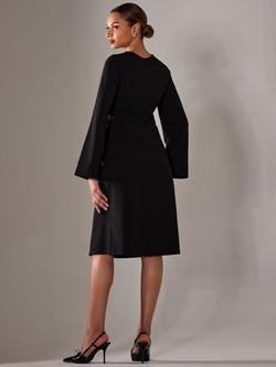 Jolie Moi A-Line Midi Dress, Black - view 2, Black