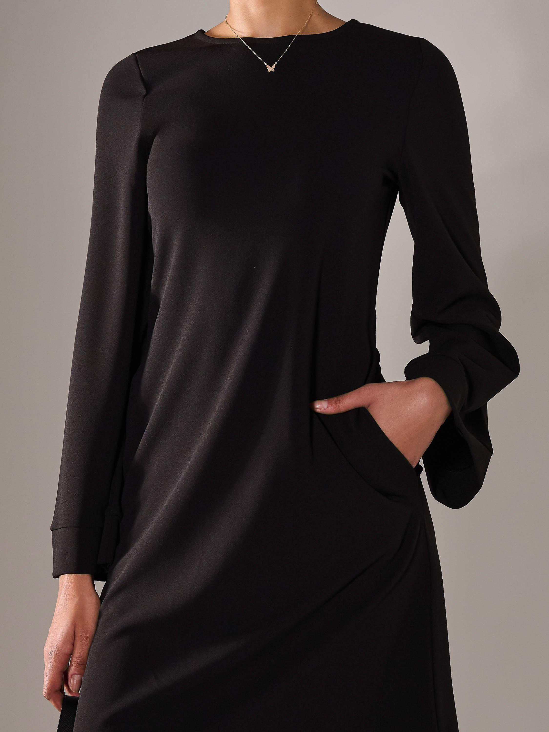 Product image 3 of 7, which shows Jolie Moi A-Line Midi Dress, Black, 8