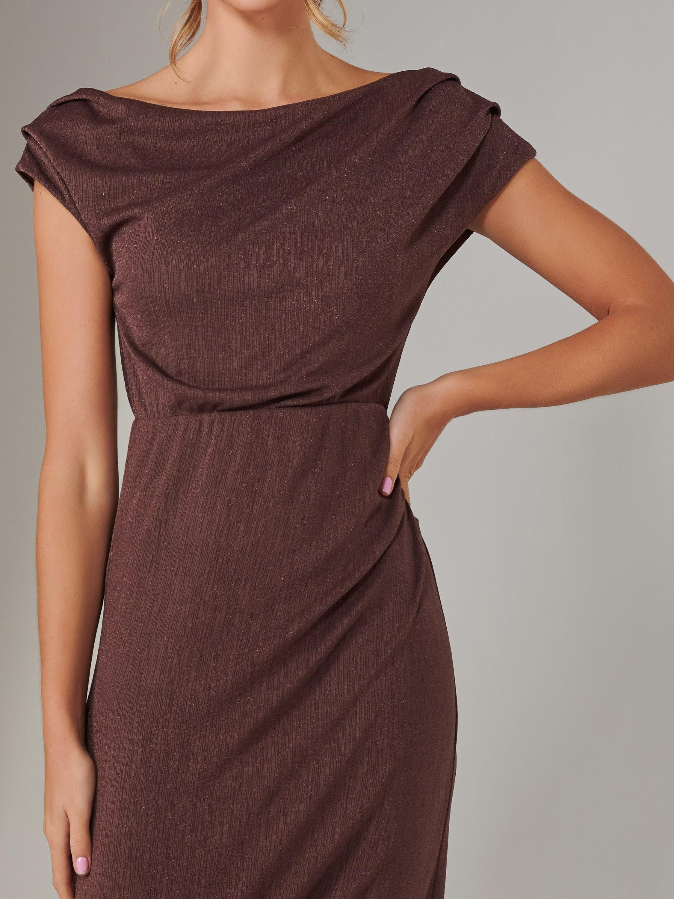 Product image 3 of 7, which shows Jolie Moi Bodycon Maxi Dress, Brown, 8