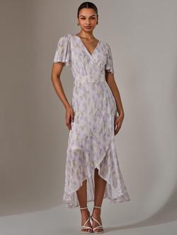 Jolie Moi Floral Wrap Midaxi Dress, Multi, Multi