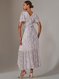 Jolie Moi Floral Wrap Midaxi Dress, Multi - view 2, Multi