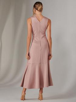 Jolie Moi Sparkle Frill Hem Maxi Dress, Dusty Pink - view 2, Dusty Pink