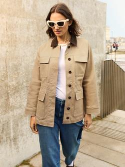 Baukjen Bridie Organic Cotton Rich Field Jacket, Sand, Sand