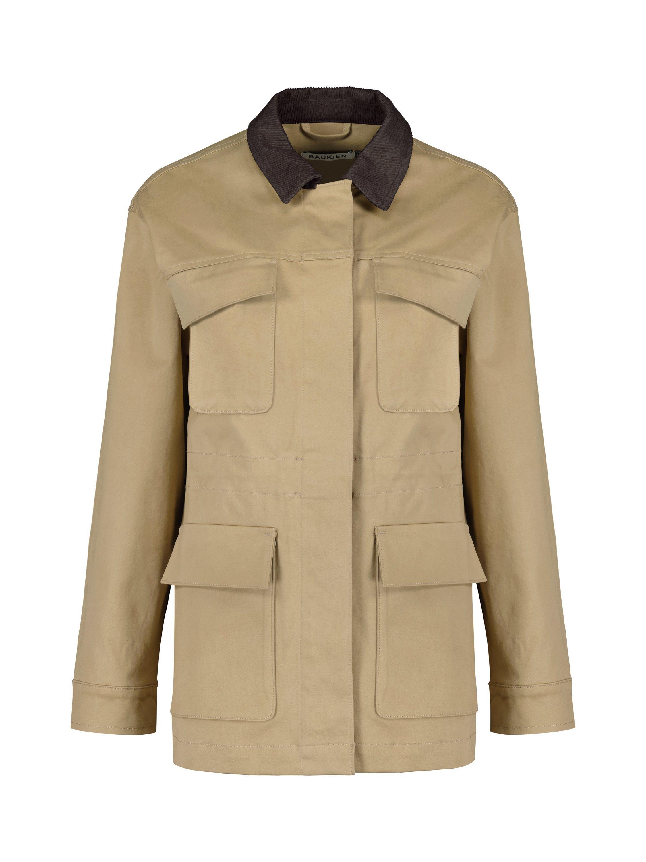 Product image 4 of 6, which shows Baukjen Bridie Organic Cotton Rich Field Jacket, Sand, 10