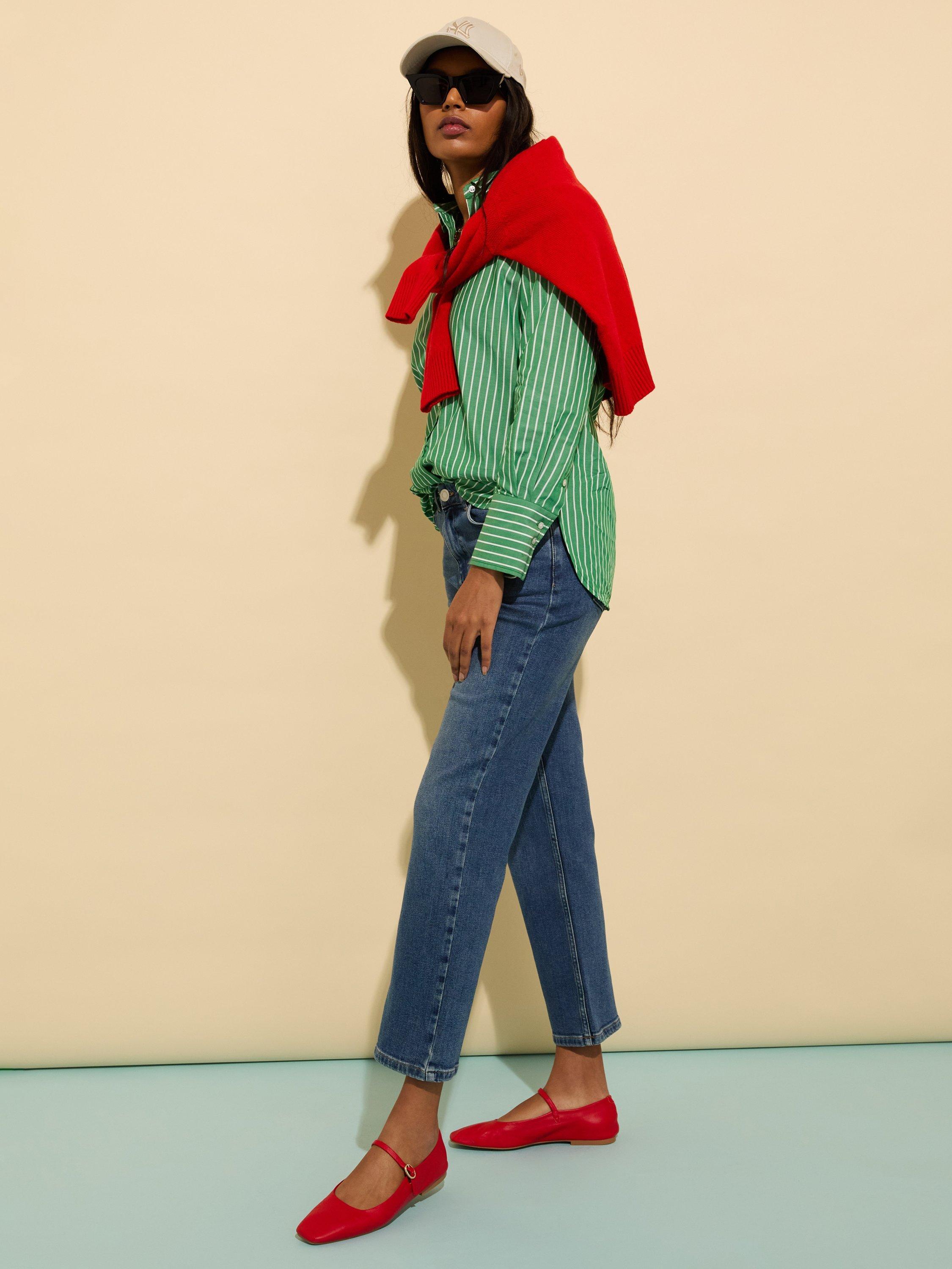 Product image 3 of 3, which shows Baukjen Zenna Organic Cotton Rich Straight Jeans, Vintage Wash, 10