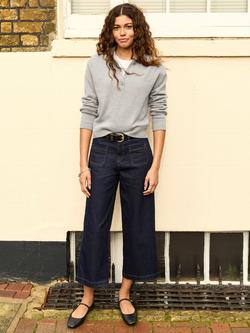 Baukjen Clementine Wool Rich Polo Knit, Grey Marl - view 2, Grey Marl