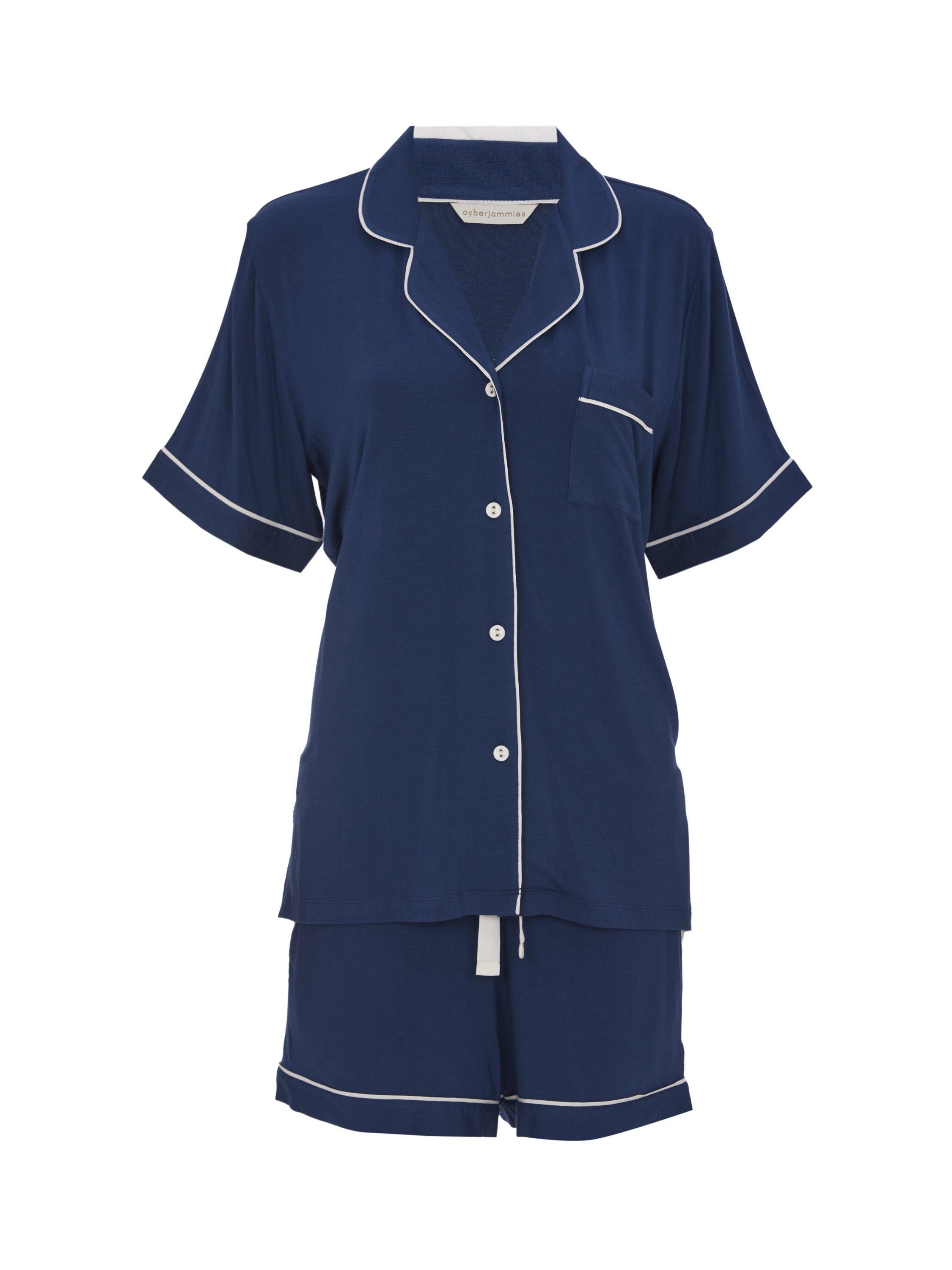 Product image 3 of 3, which shows Cyberjammies Harriet Revere Jersey Short Sleeve Shorty Set, Teal Blue, 6