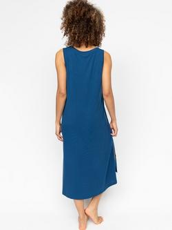 Cyberjammies Harriet Jersey Long Nightdress - view 2, Teal Blue