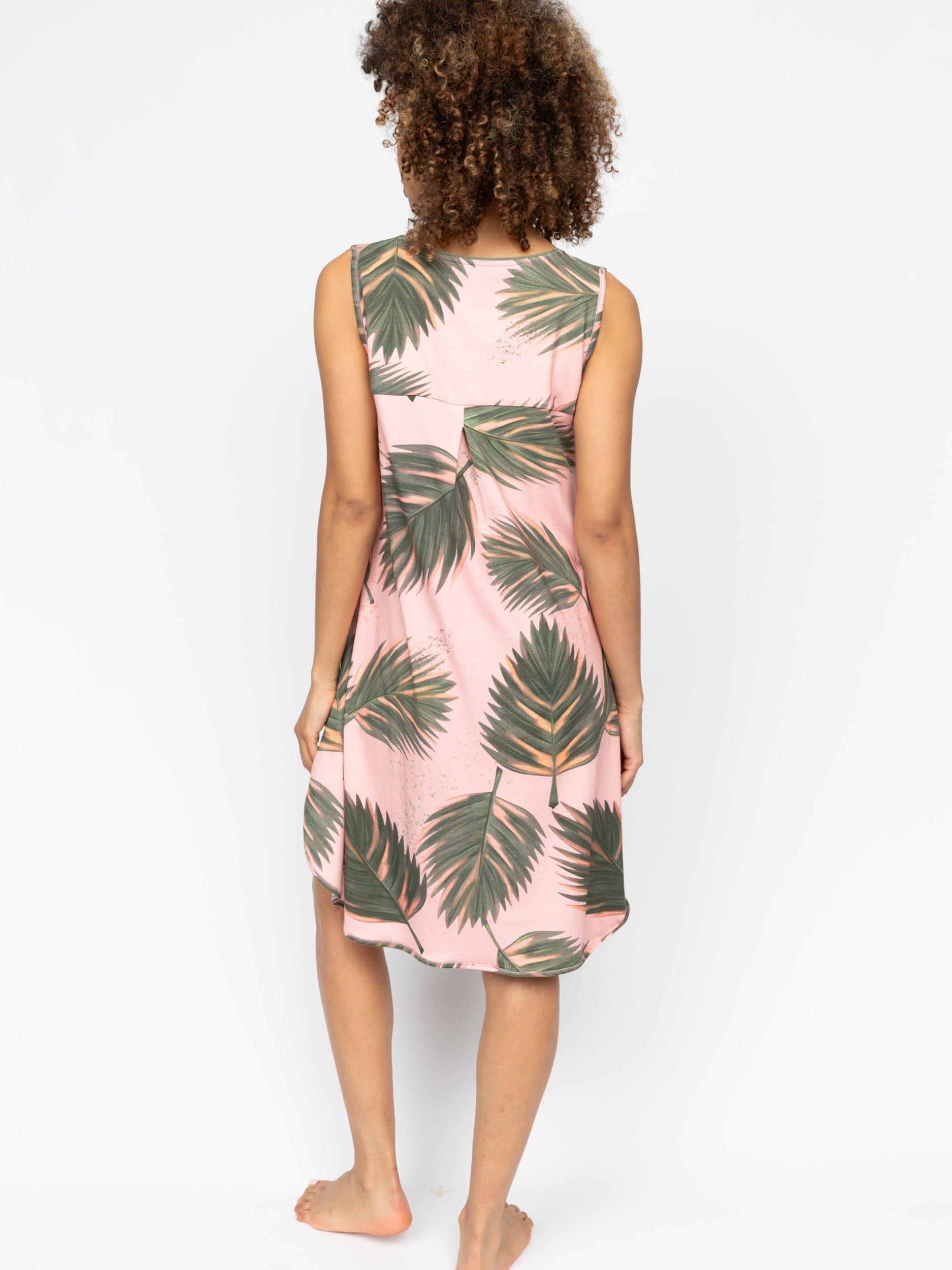 Product image 2 of 4, which shows Cyberjammies Lea Leaf Swing Nightdress, Salmon Pink, 6