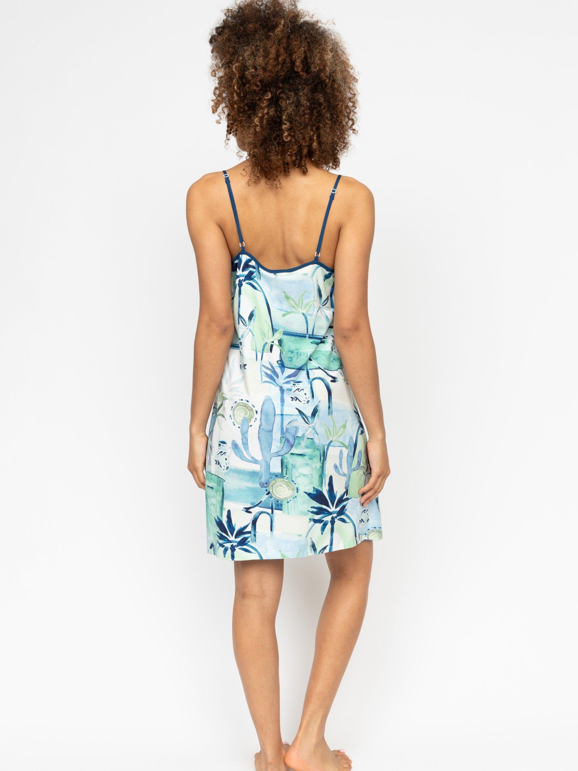 Product image 2 of 4, which shows Cyberjammies Harriet Watercolour Strappy Nightdress, Cream, 6