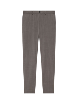 Theory Curtis Tailored Fit Linen Blend Suit Trousers, Walnut Melange
