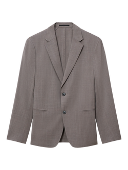 Theory Clinton Tailored Fit Wool Blend Suit Jacket, Eclipse, Walnut Melange