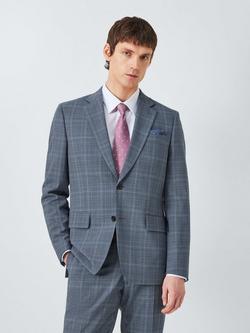 PS Paul Smith Tailored Fit Check Wool Blend Suit Jacket, Blue Check, Blue Check