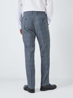 PS Paul Smith Unfinished Hem Tailored Fit Check Wool Blend Suit Trousers, Blue Check - view 2, Blue Check