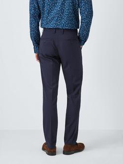 PS Paul Smith Unfinished Hem Tailored Fit Wool Blend Suit Trousers, Navy - view 2, Navy