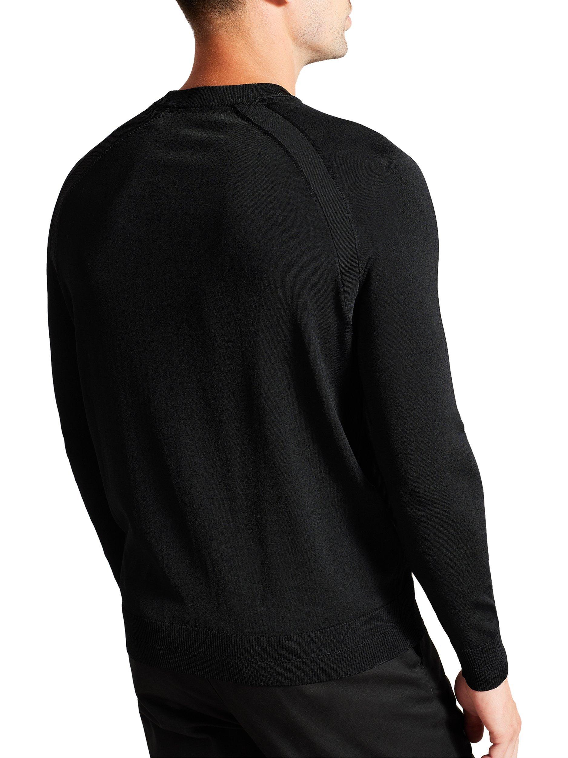 Product image 2 of 4, which shows Ted Baker Mayowo Saddle Shoulder Crew Neck Sweatshirt, Black, S