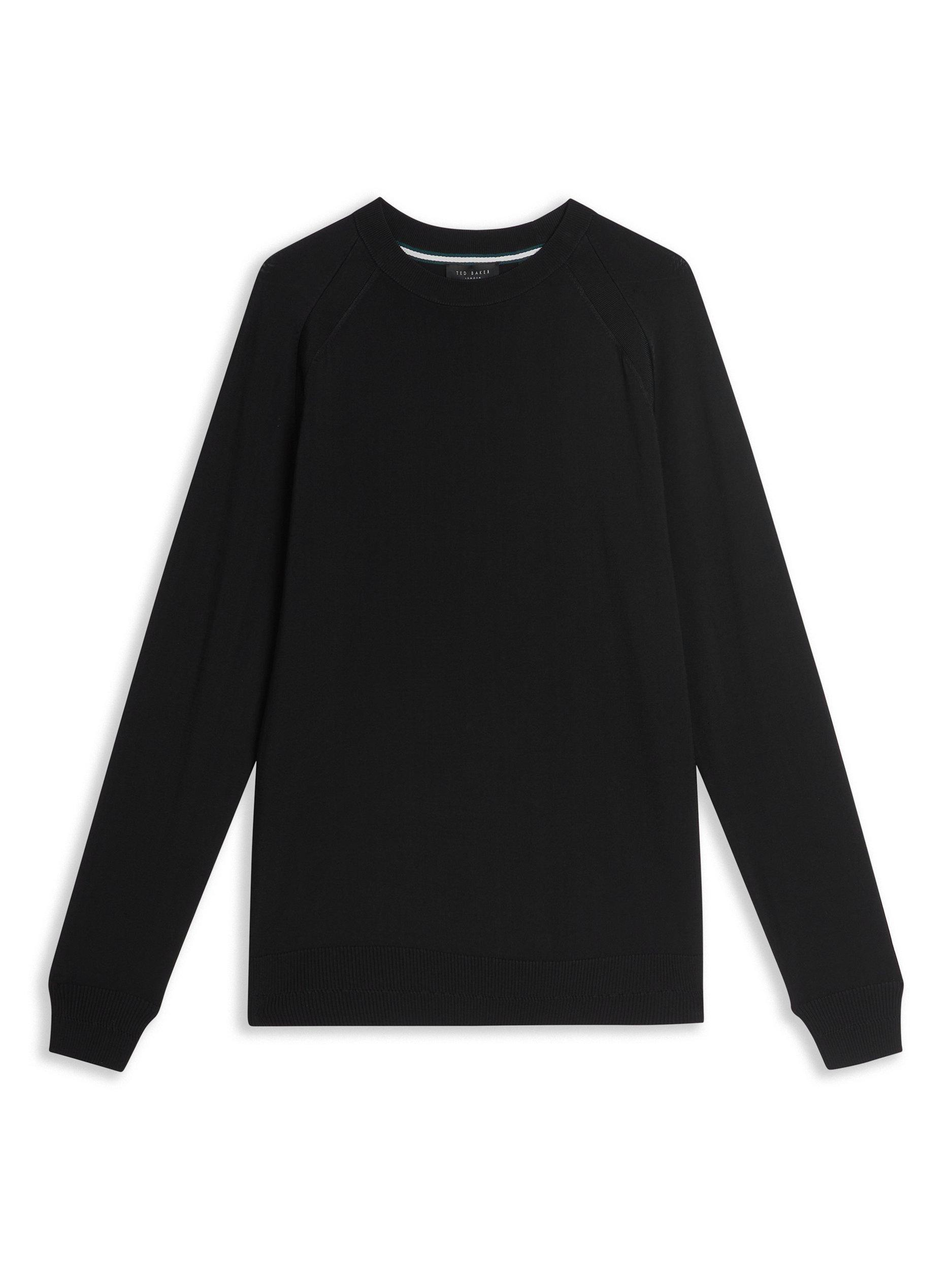 Product image 4 of 4, which shows Ted Baker Mayowo Saddle Shoulder Crew Neck Sweatshirt, Black, S