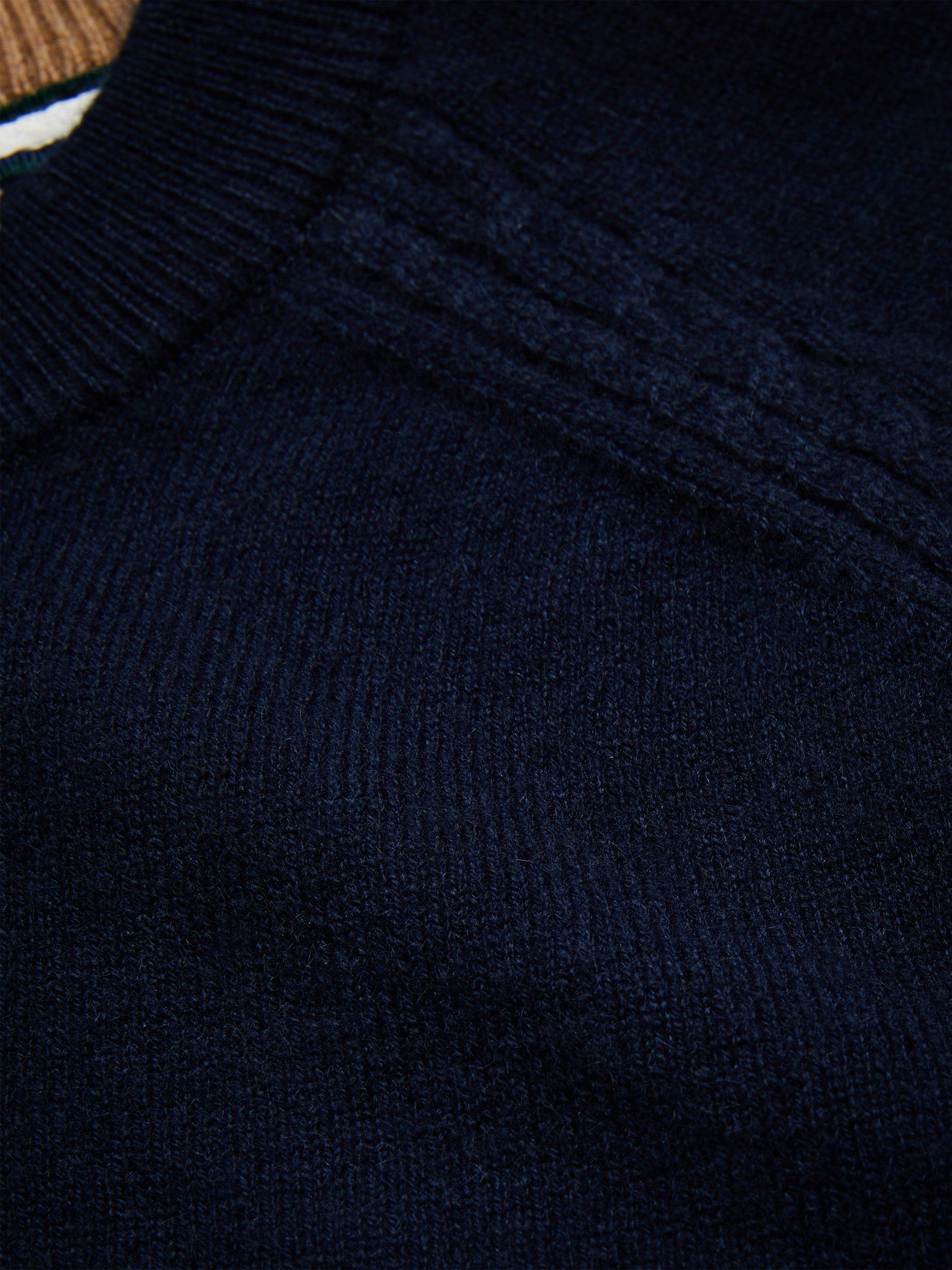 Product image 6 of 6, which shows Ted Baker Glant Cashmere Regular Fit Long Sleeve T-Shirt, Navy, S