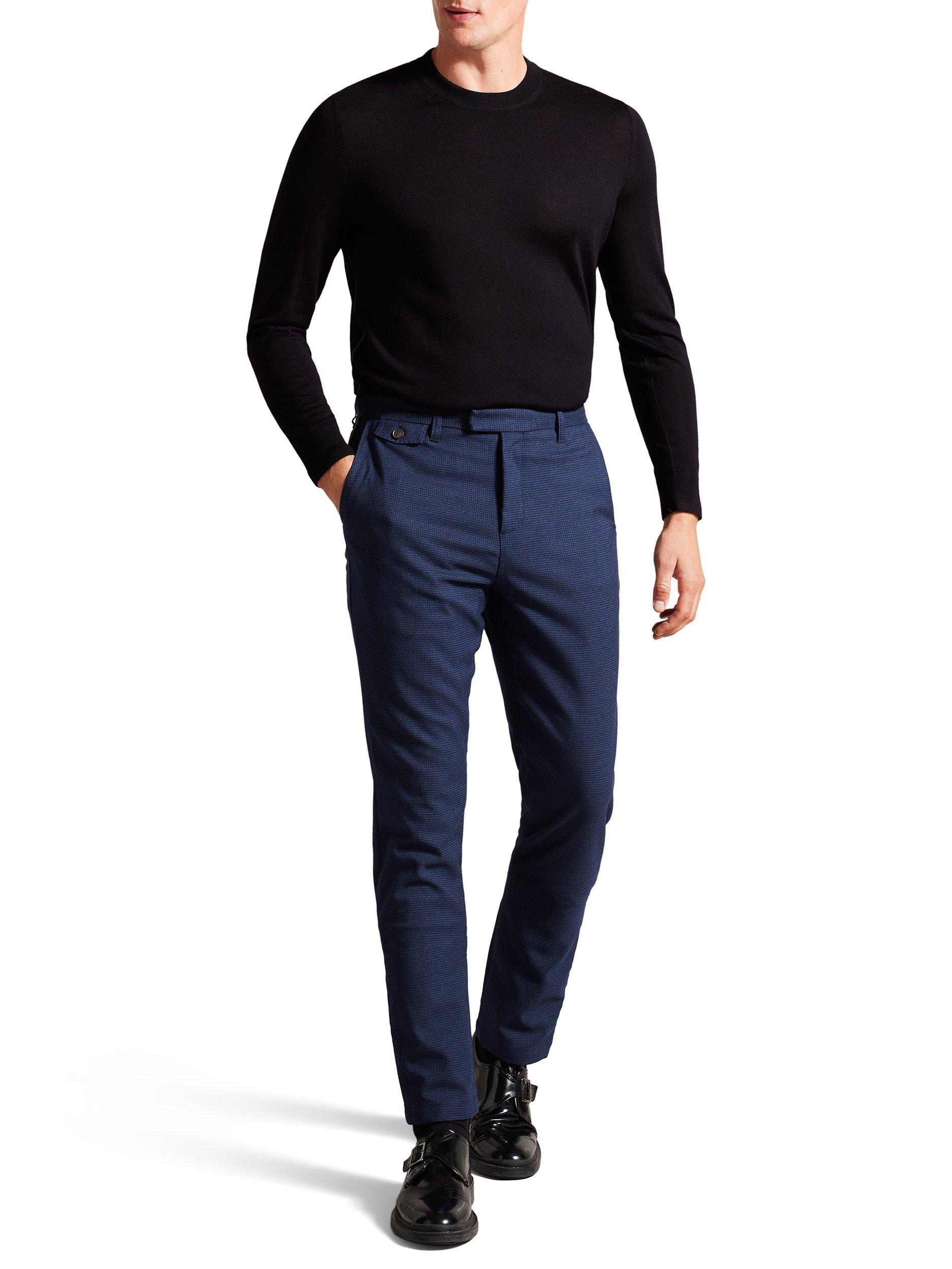 Product image 2 of 4, which shows Ted Baker Carnby Crew Neck Wool Jumper, Navy, XS
